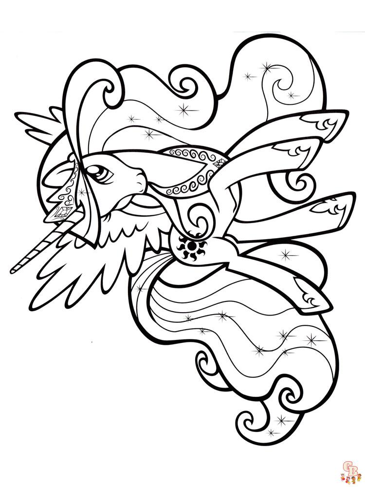 Princess Celestia Coloring Pages 4