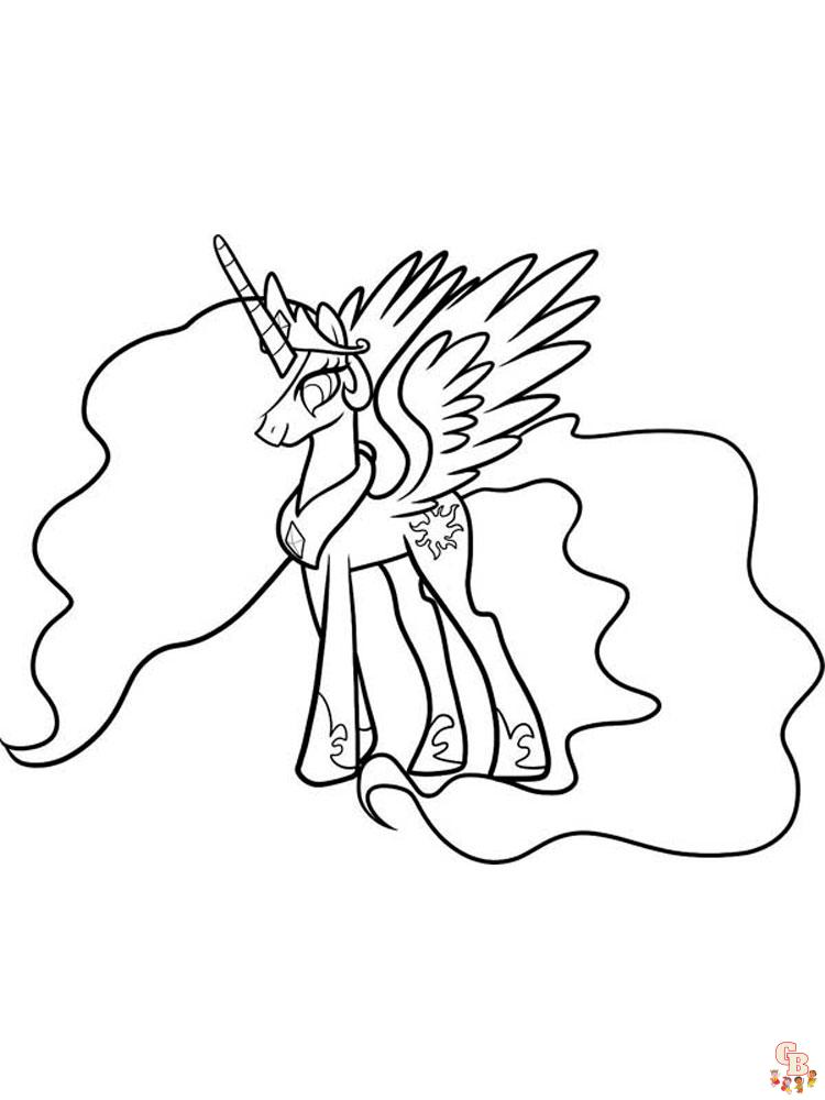 Princess Celestia Coloring Pages 7