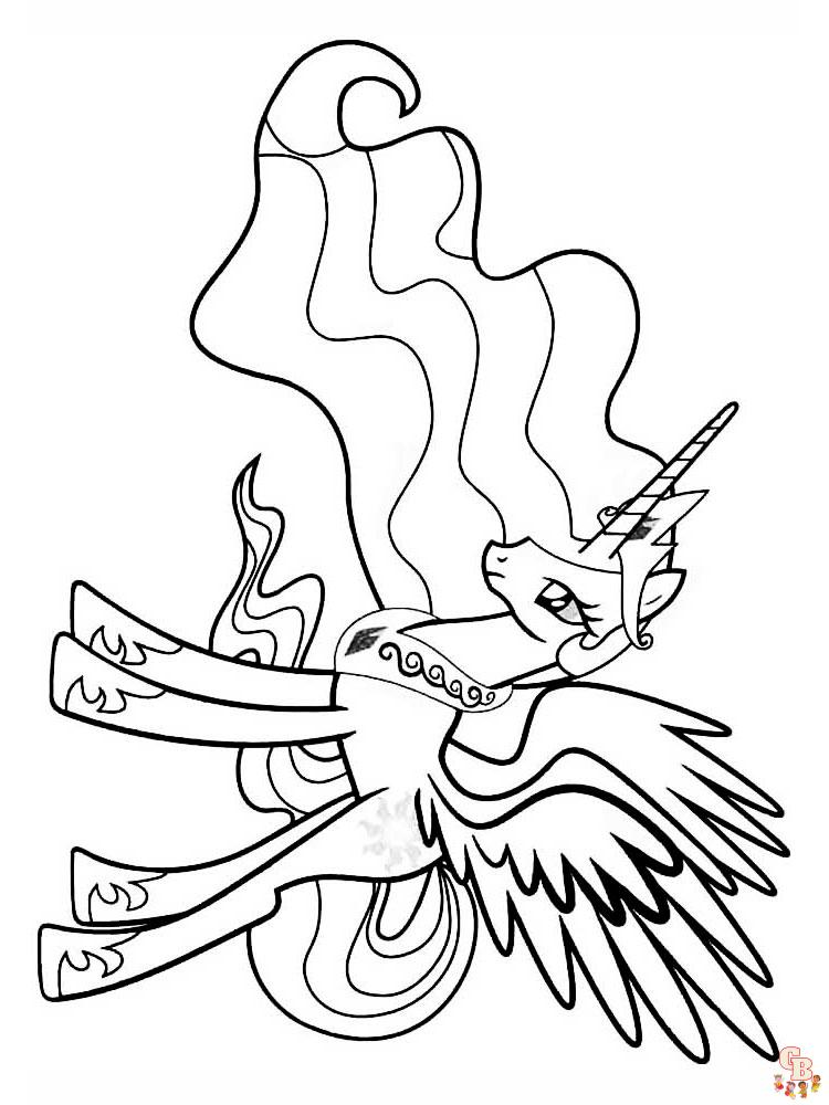 Princess Celestia Coloring Pages 8