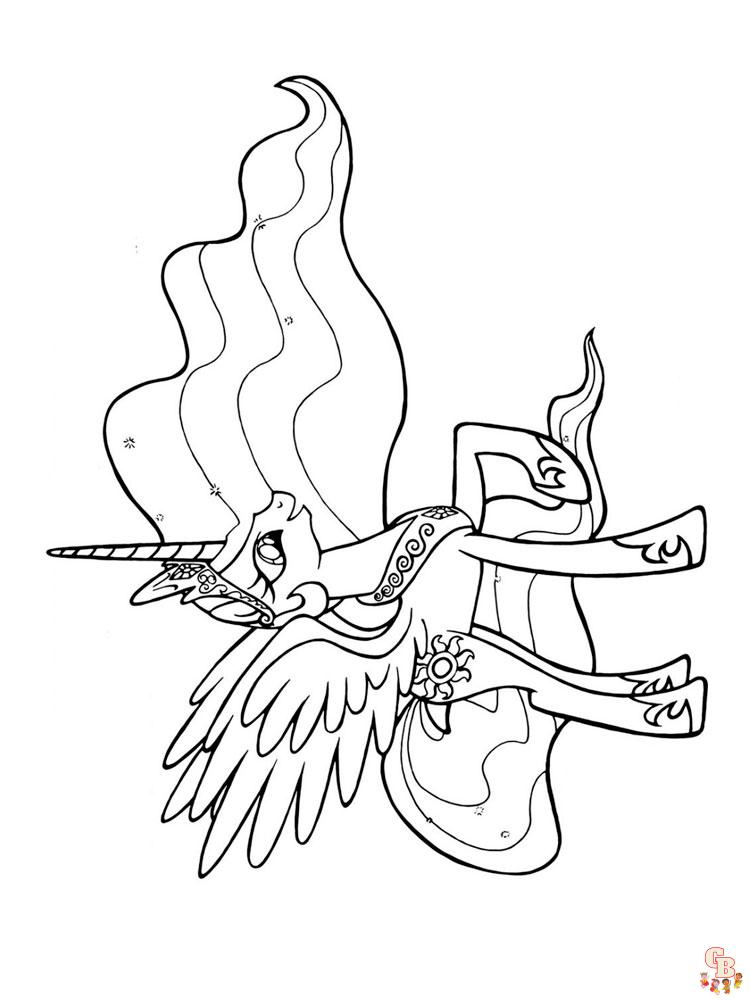 Princess Celestia Coloring Pages 9