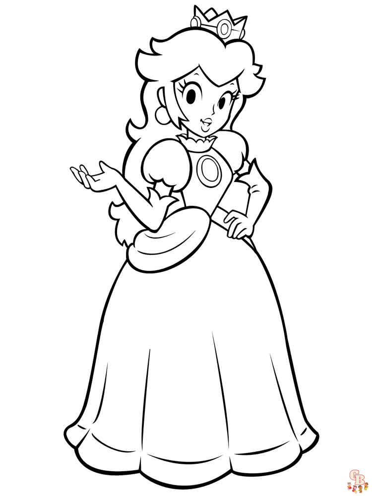 Princess Peach coloring pages 1 1