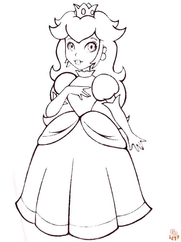 Princess Peach coloring pages 10 1