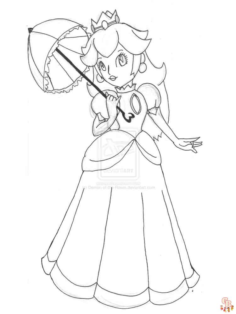 Princess Peach coloring pages 12 1