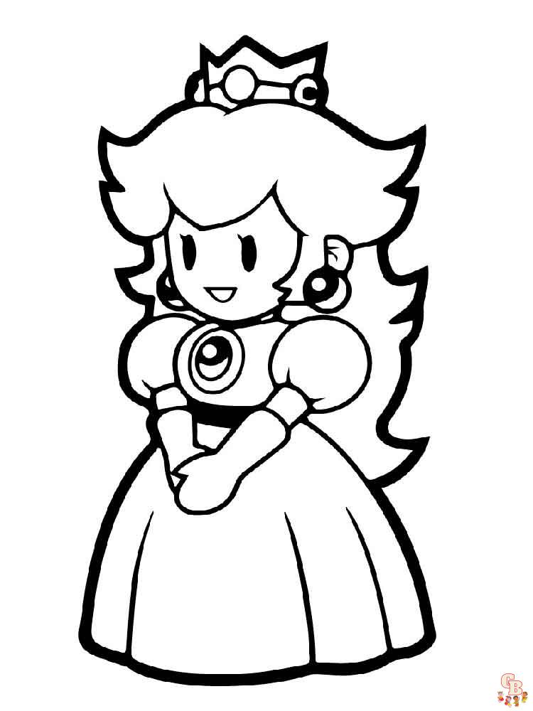 Princess Peach coloring pages 13 1