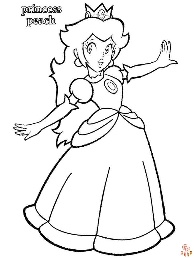 Princess Peach coloring pages 2 1