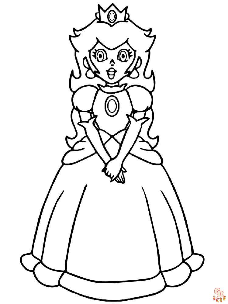 Princess Peach coloring pages 4 1