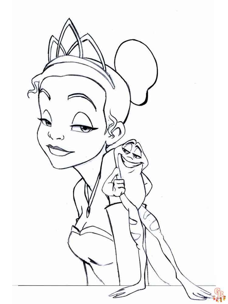 Princess Tiana Coloring Pages 12