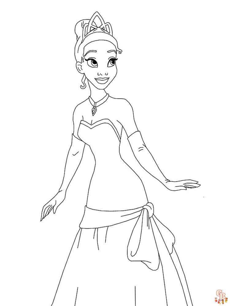 Princess Tiana Coloring Pages 14