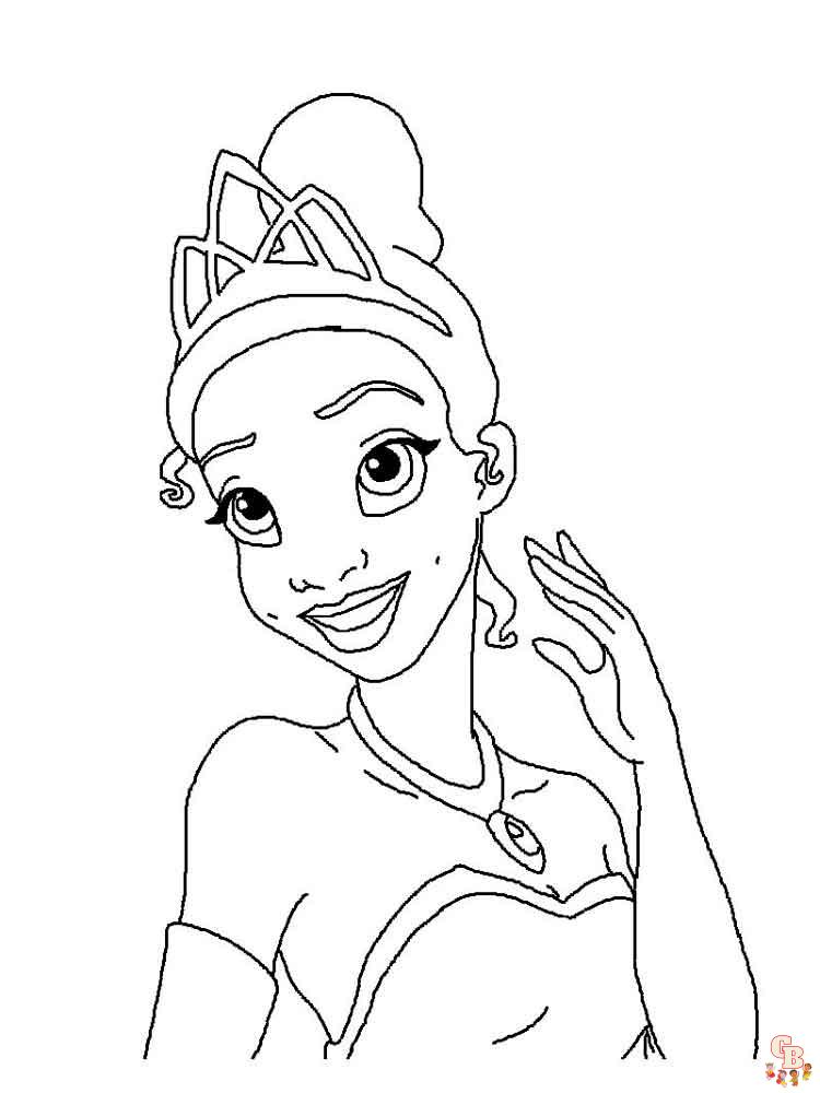 Princess Tiana Coloring Pages 2