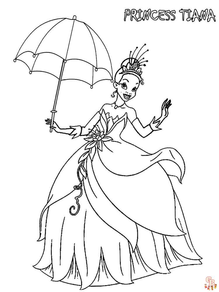 Princess Tiana Coloring Pages 3