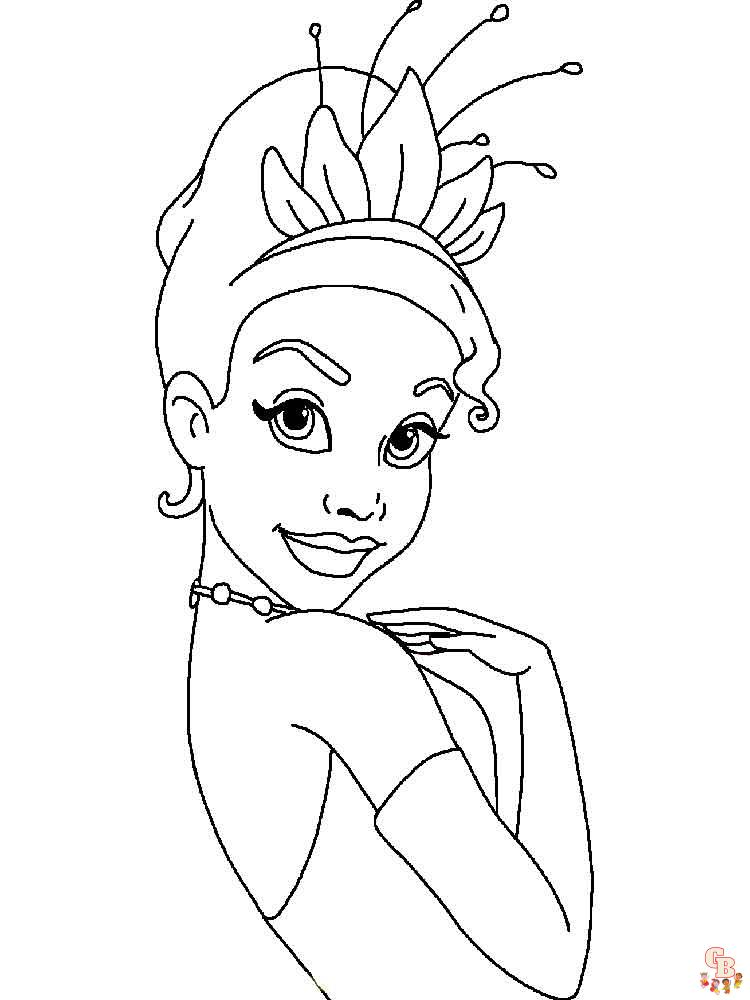 Princess Tiana Coloring Pages 4