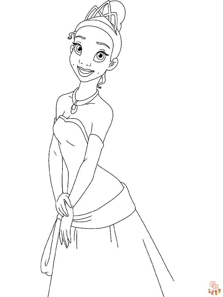 Princess Tiana Coloring Pages 5