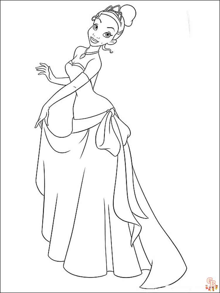 Princess Tiana Coloring Pages 8