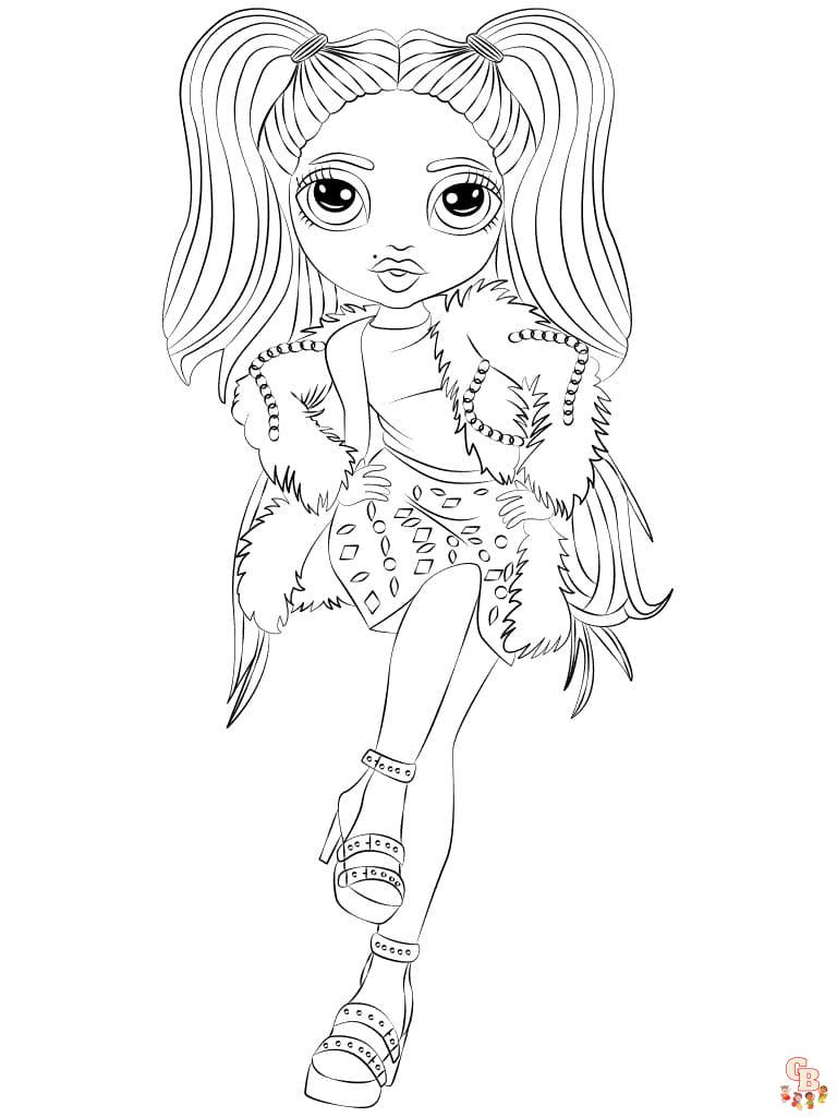 Rainbow High coloring pages 1