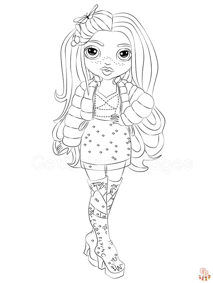 Rainbow High coloring pages 11