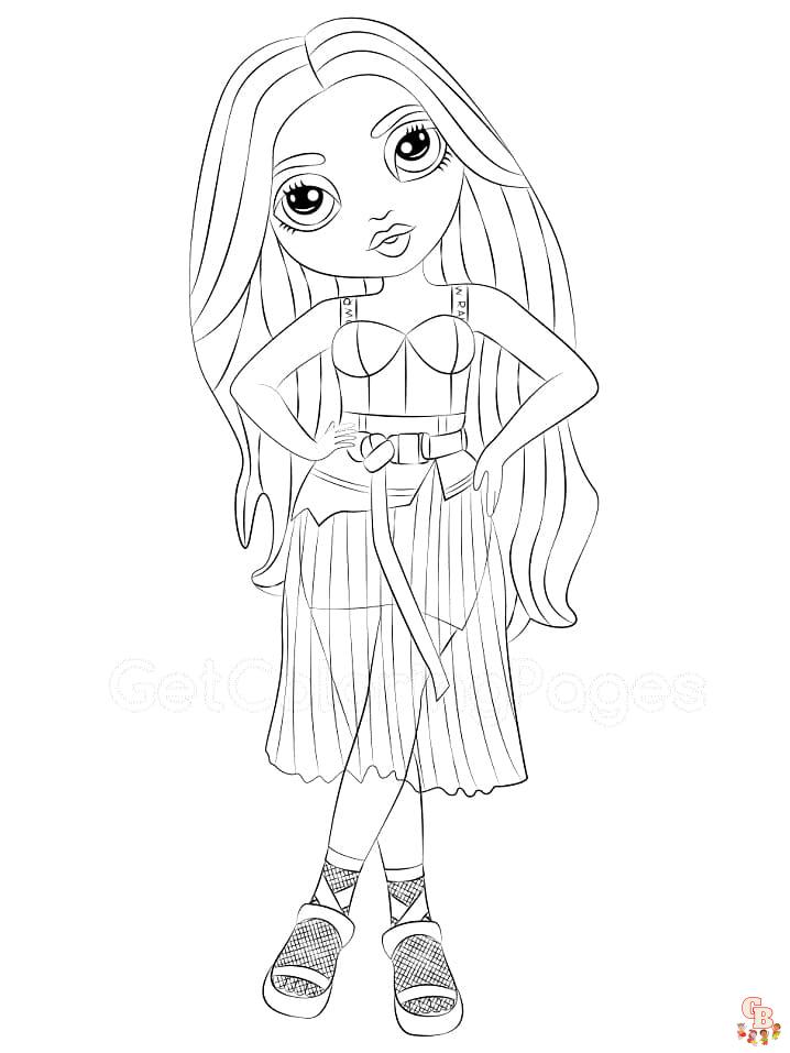 Rainbow High coloring pages 12