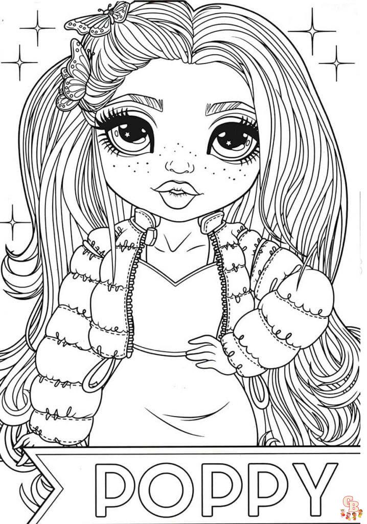 Rainbow High coloring pages 17