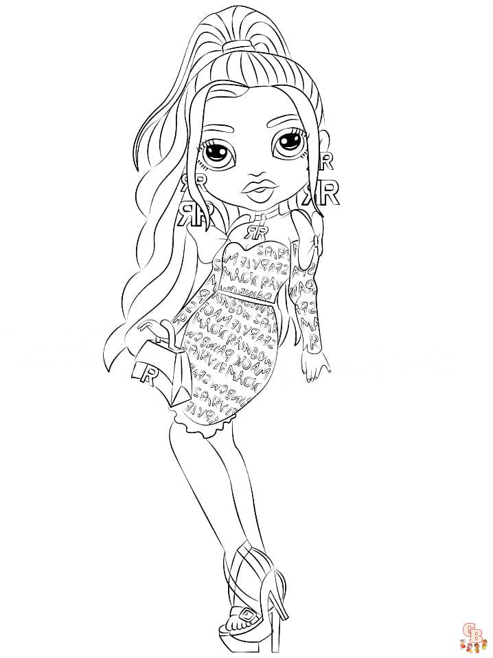 Rainbow High coloring pages 19