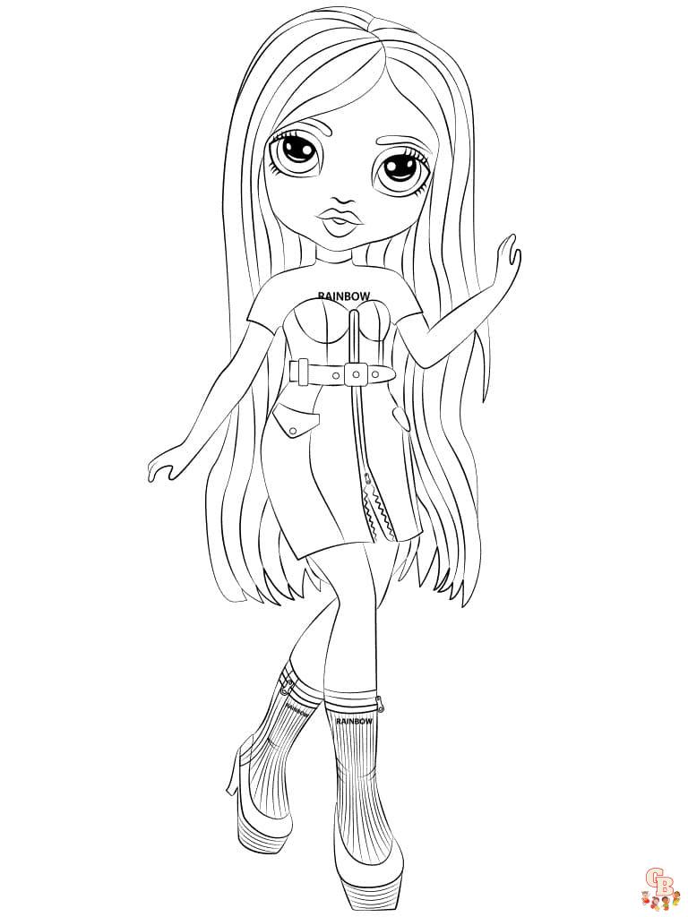 Rainbow High coloring pages 2