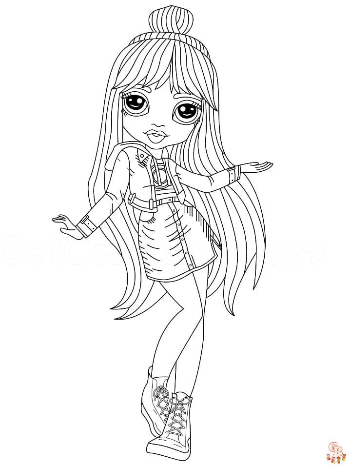 Rainbow High coloring pages 20