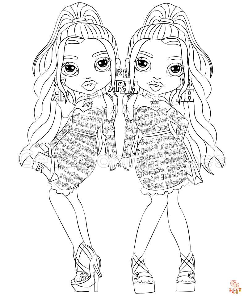 Rainbow High coloring pages 21