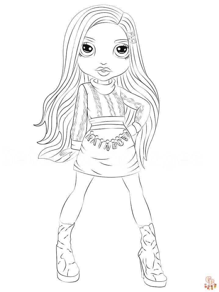 Rainbow High coloring pages 22