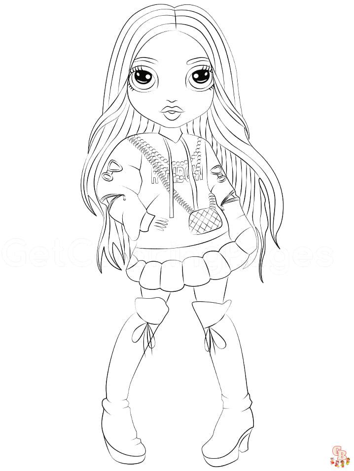 Rainbow High coloring pages 23