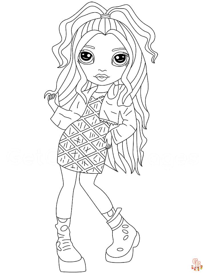 Rainbow High coloring pages 25