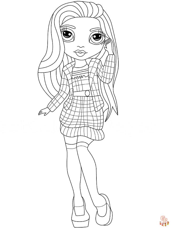 Rainbow High coloring pages 26