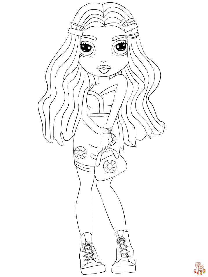 Rainbow High coloring pages 27