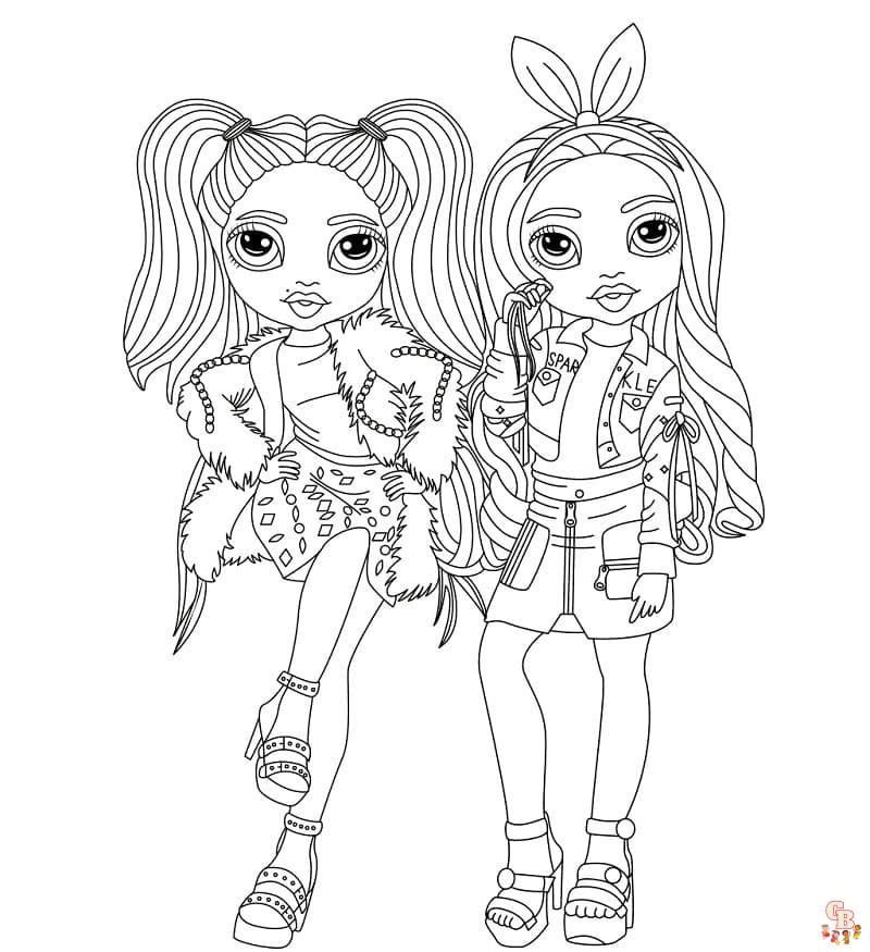 Rainbow High coloring pages 28