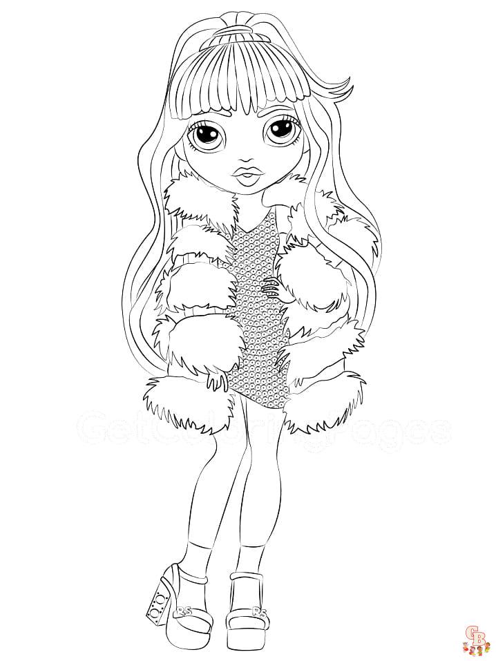 Rainbow High coloring pages 3