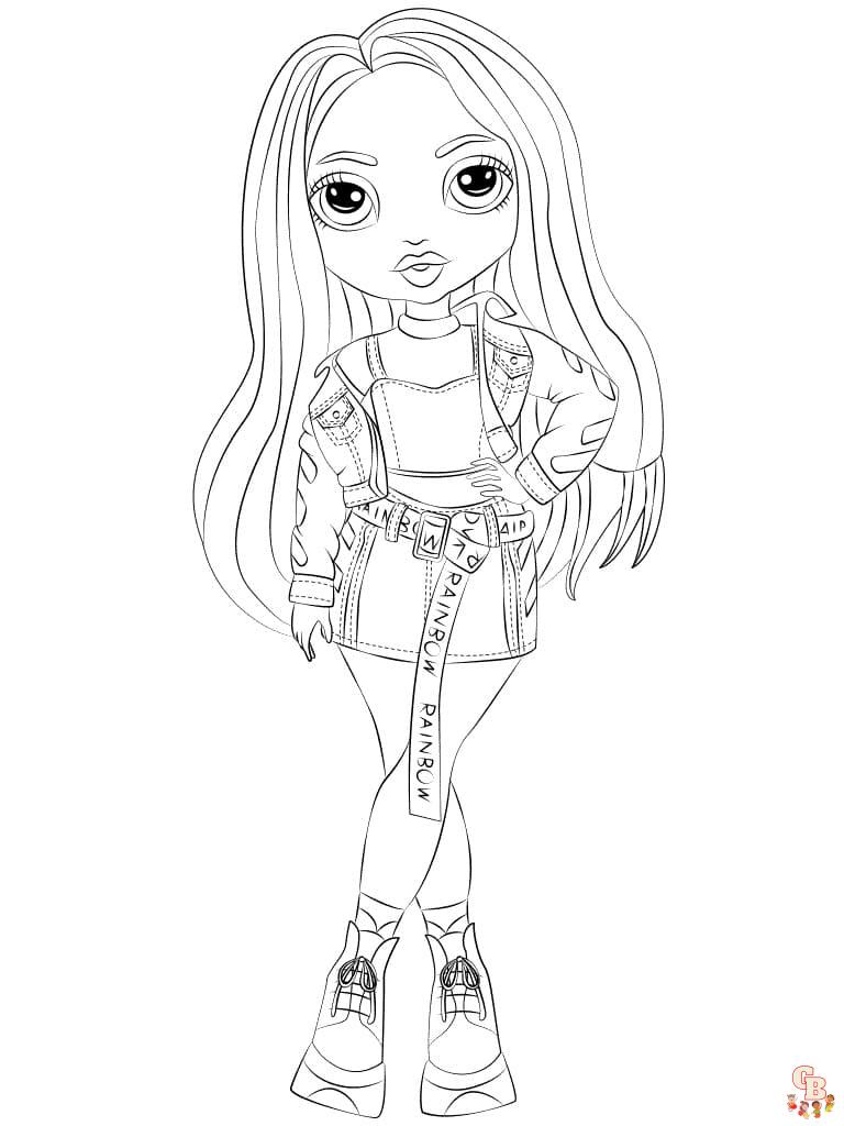 Rainbow High coloring pages 4