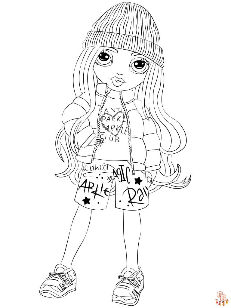 Rainbow High coloring pages 5