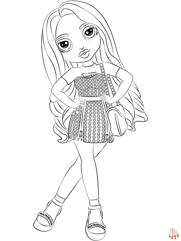 Rainbow High coloring pages 9