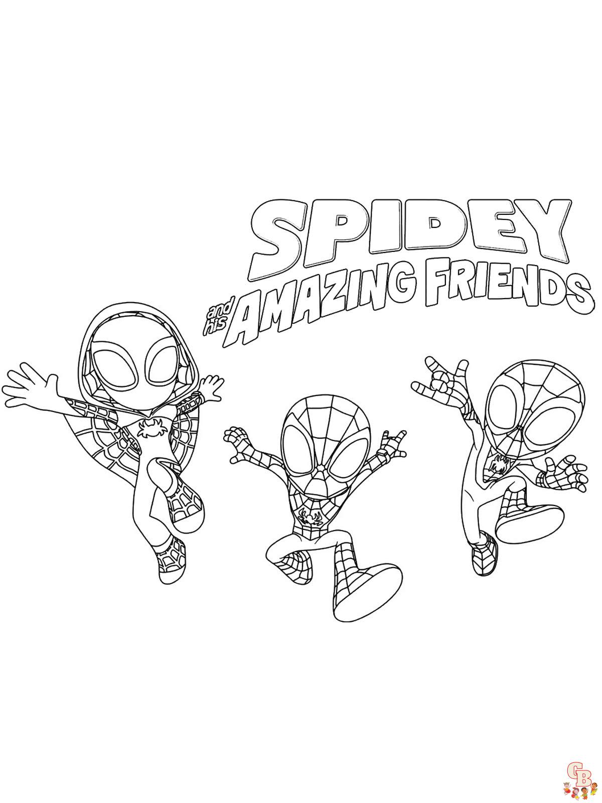 Spidey and His Amazing Friends Coloring Pages 2