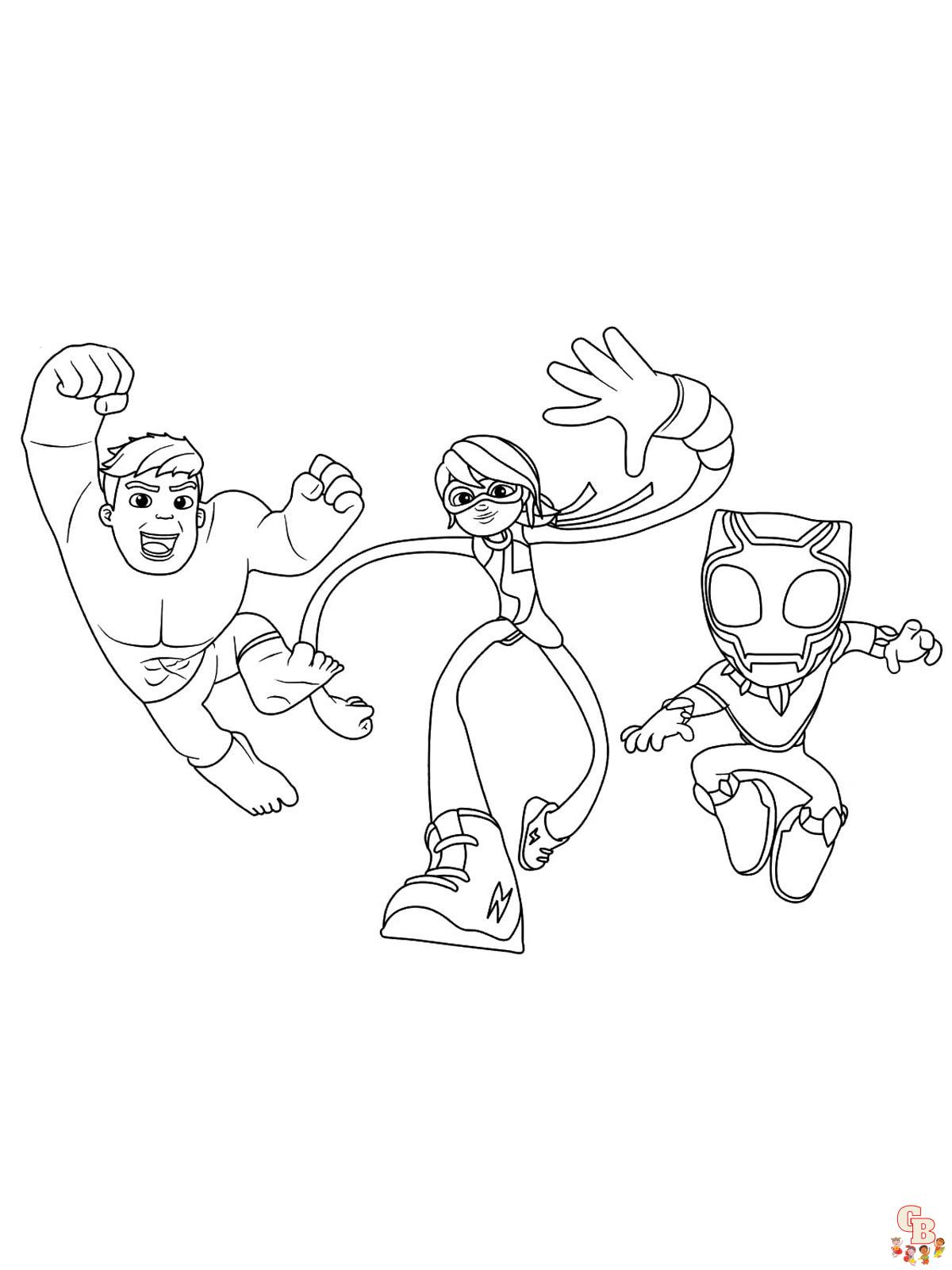 Spidey and His Amazing Friends Coloring Pages 4