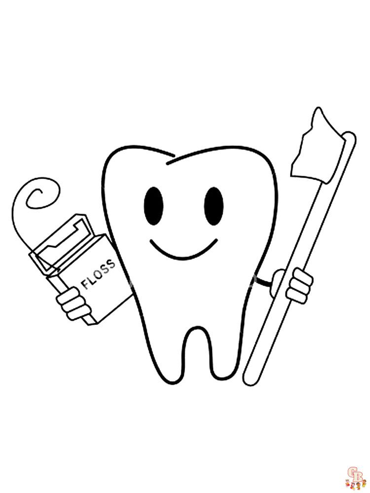 Tooth coloring pages 9