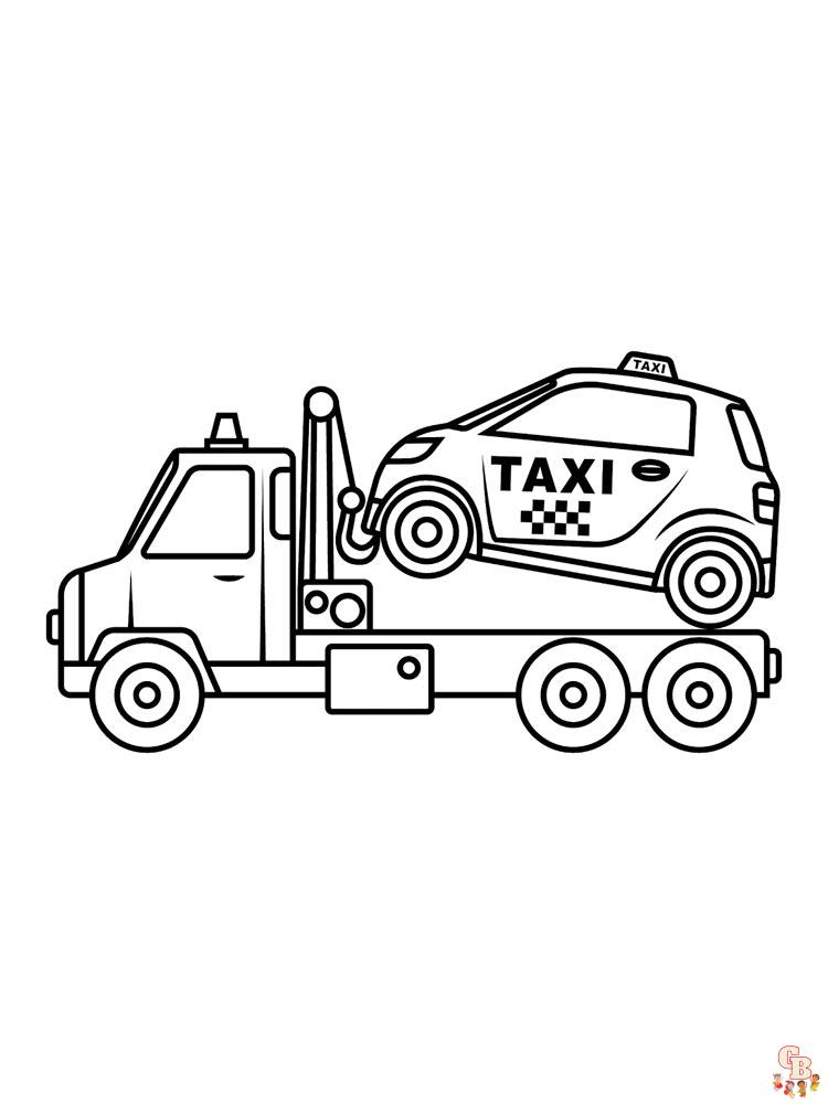 Tow Truck Coloring Pages 1