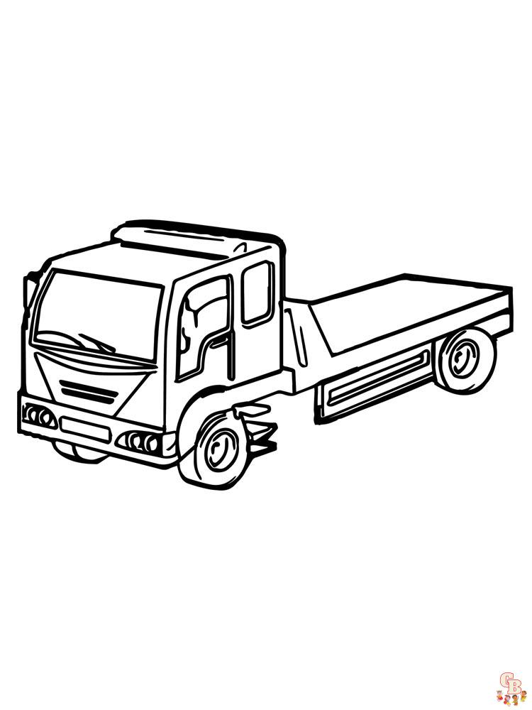 Tow Truck Coloring Pages 11