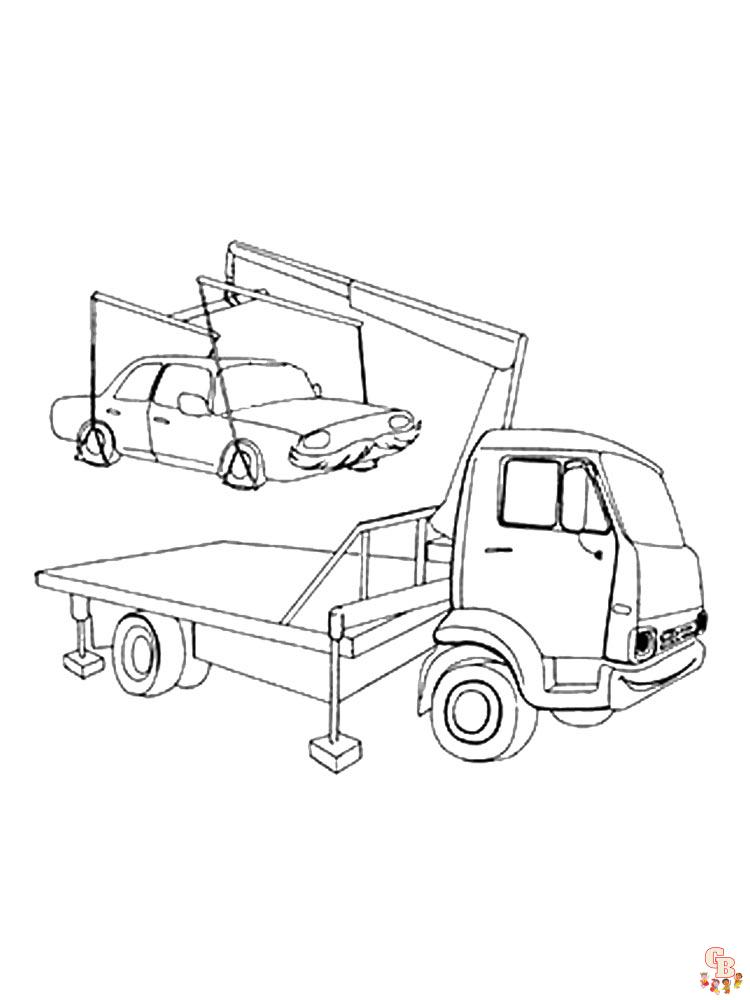 Tow Truck Coloring Pages 12