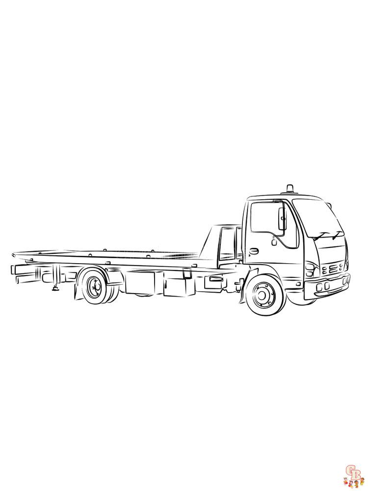 Tow Truck Coloring Pages 13