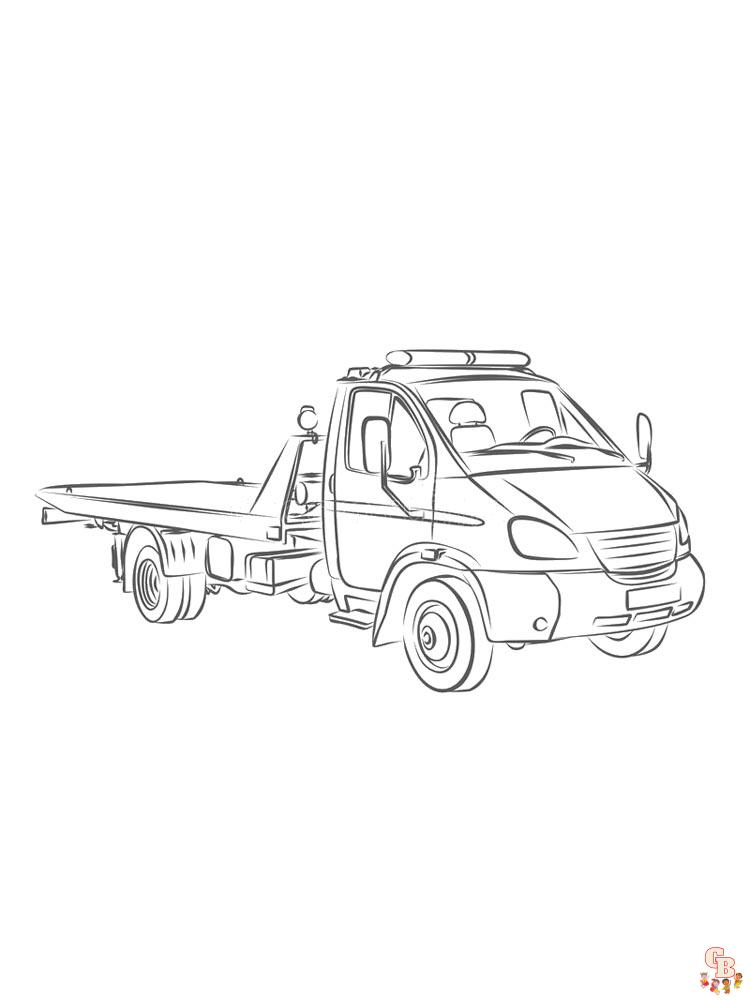 Tow Truck Coloring Pages 14