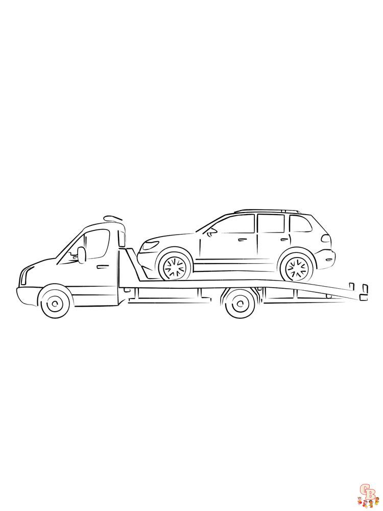 Tow Truck Coloring Pages 15