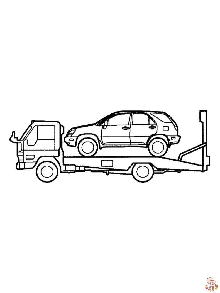 Tow Truck Coloring Pages 7