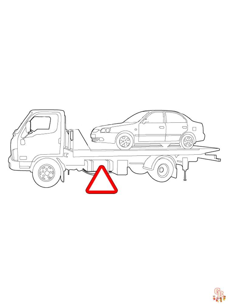 Tow Truck Coloring Pages 8