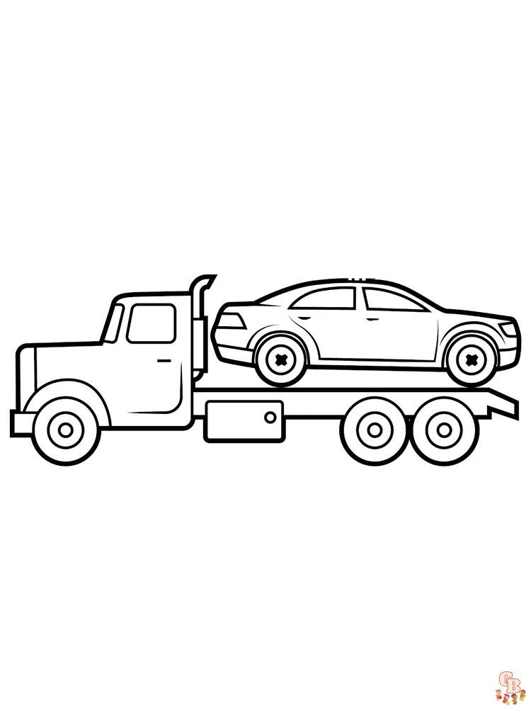 Tow Truck Coloring Pages 9