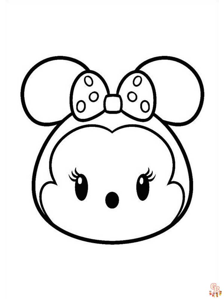 Tsum Tsum Coloring Pages 1