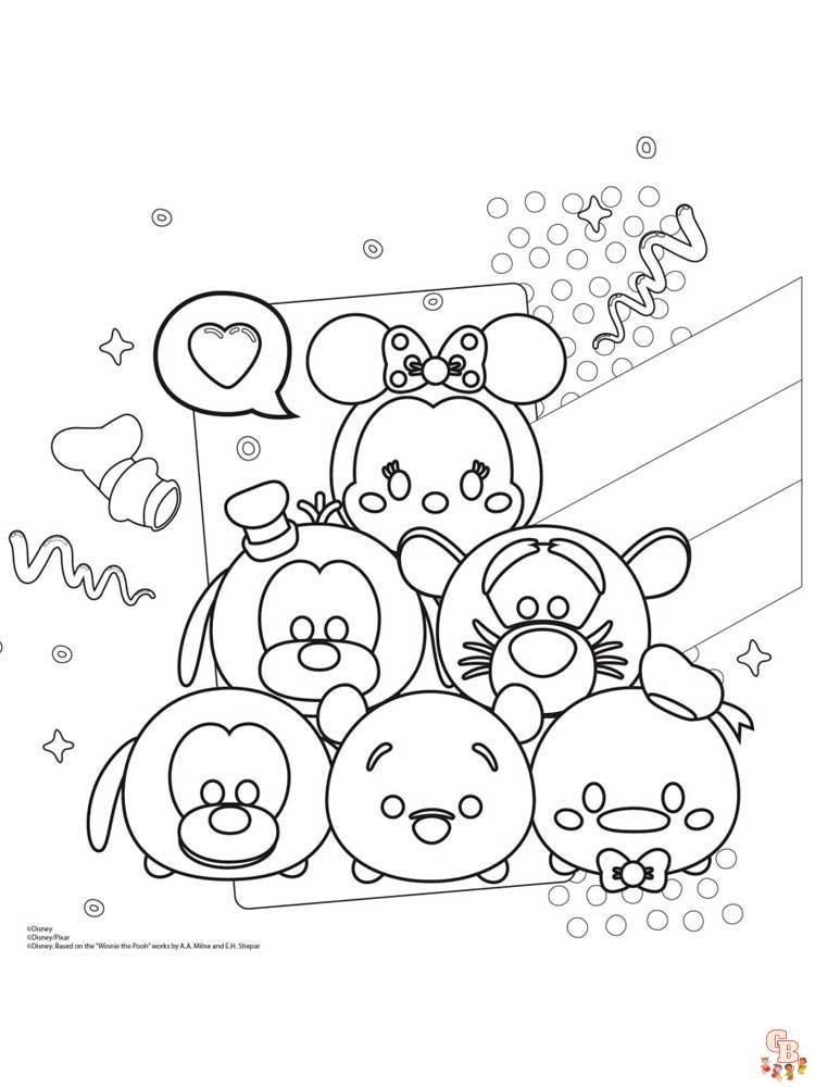 Tsum Tsum Coloring Pages 11