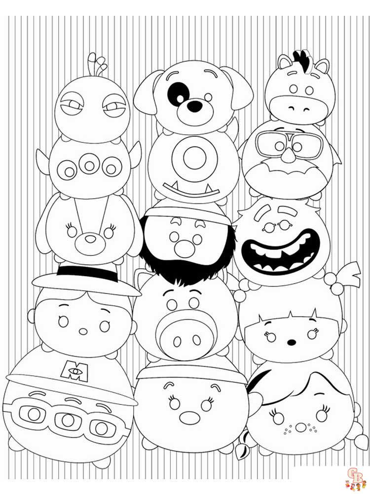 Tsum Tsum Coloring Pages 15